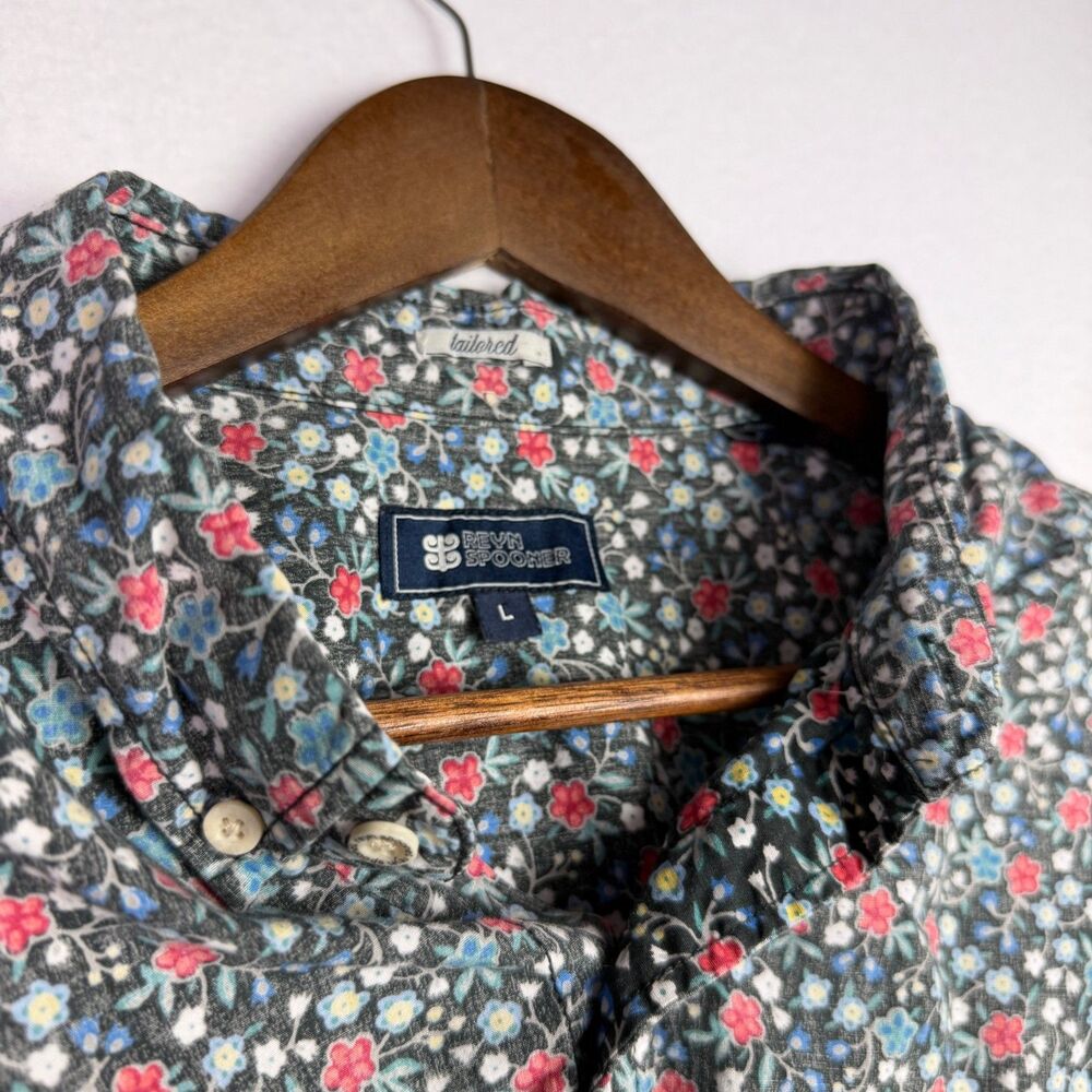 Reyn Spooner Floral Button Up Shirt Mens L Tailored Fit - Picture 6 of 9